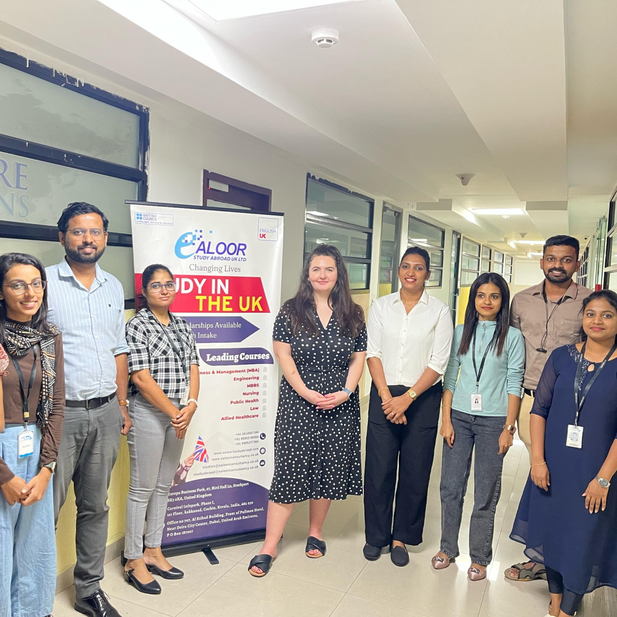 Edge Hill University Delegate, Sophie Coan visit Ealoor Study Abroad Cochin Office