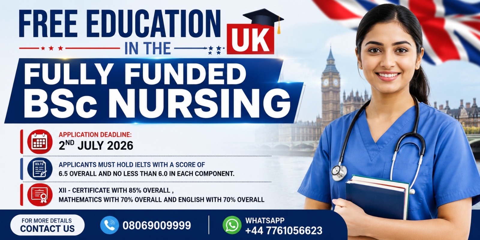 funded BSc Nursing program in the UK.