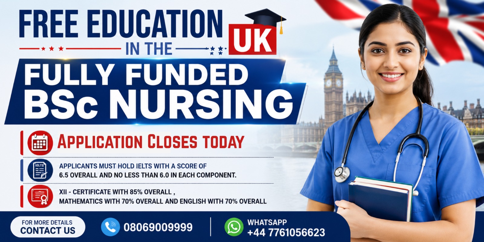 Free Education in the UK – Fully Funded BSc Nursing