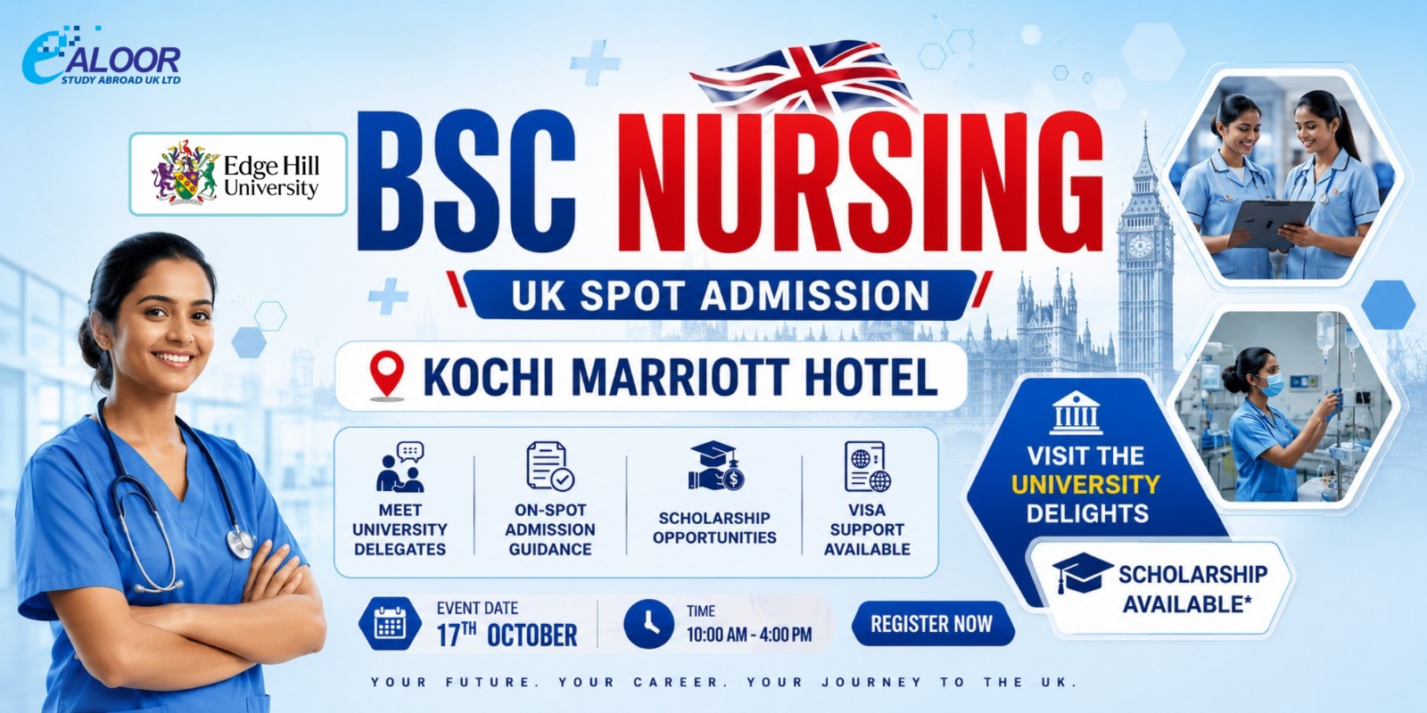 BSc nursing UK spot admission 